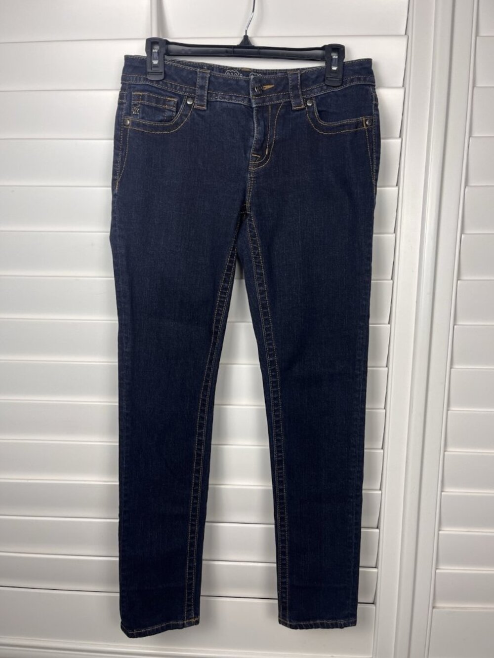 Miss Me Women’s Size 29 Dark Wash Mid Rise Skinny Jeans Stretch Denim